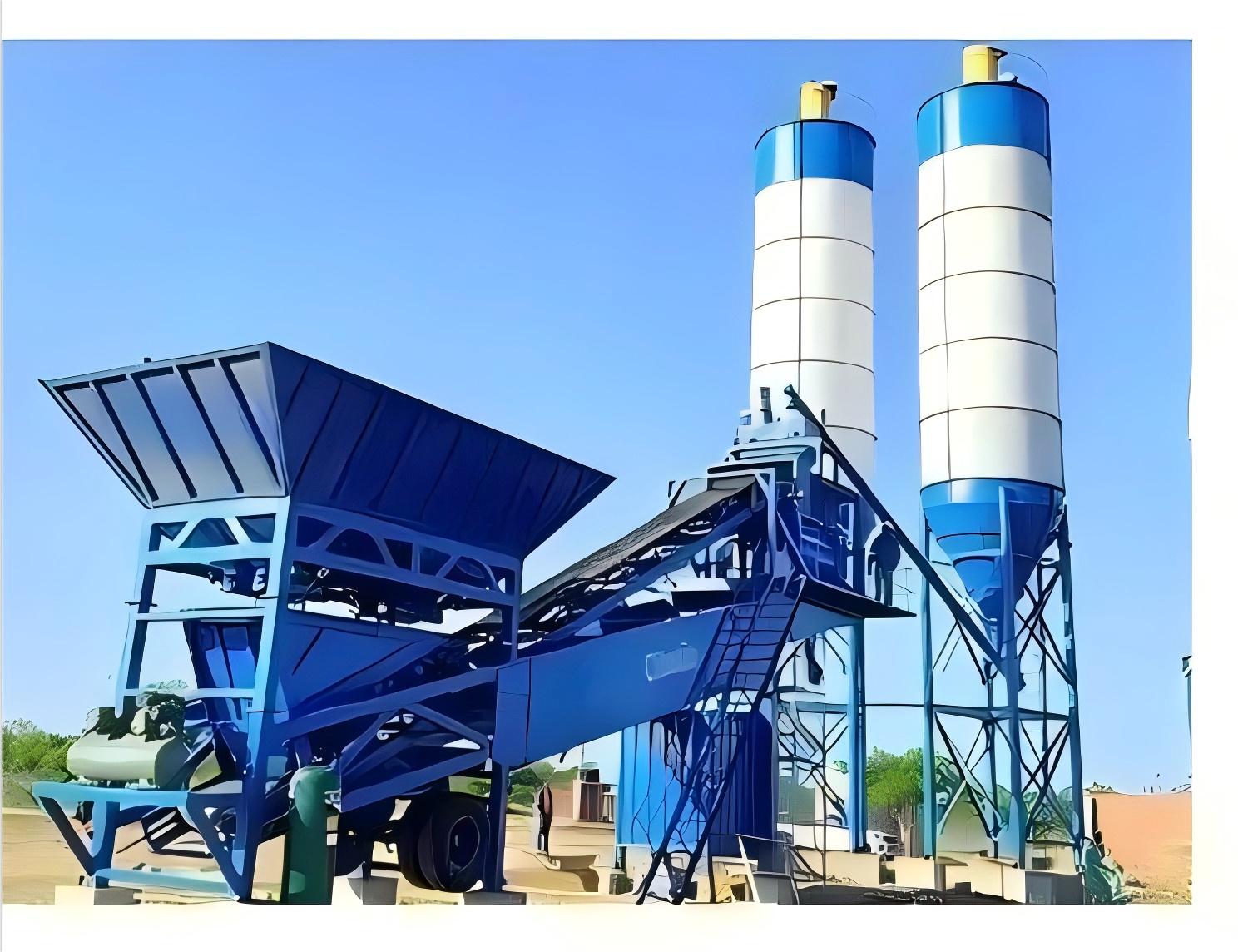 YHZS100 Mobile Cement Batching Plant   