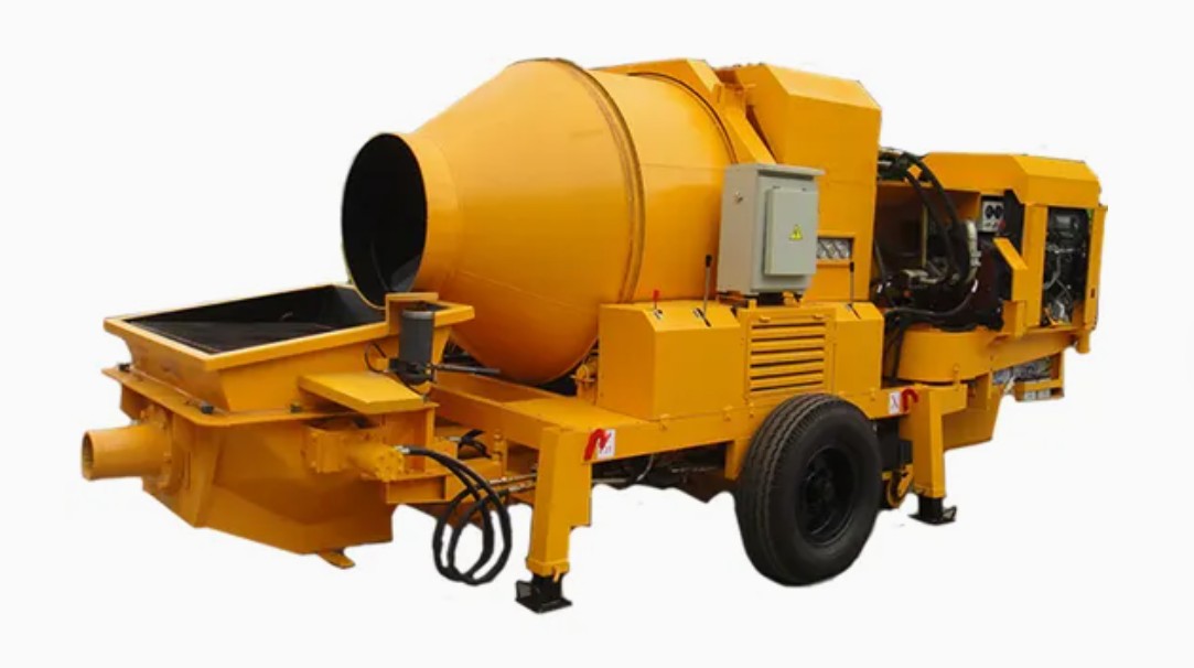 Электрический бетононасос со смесителем